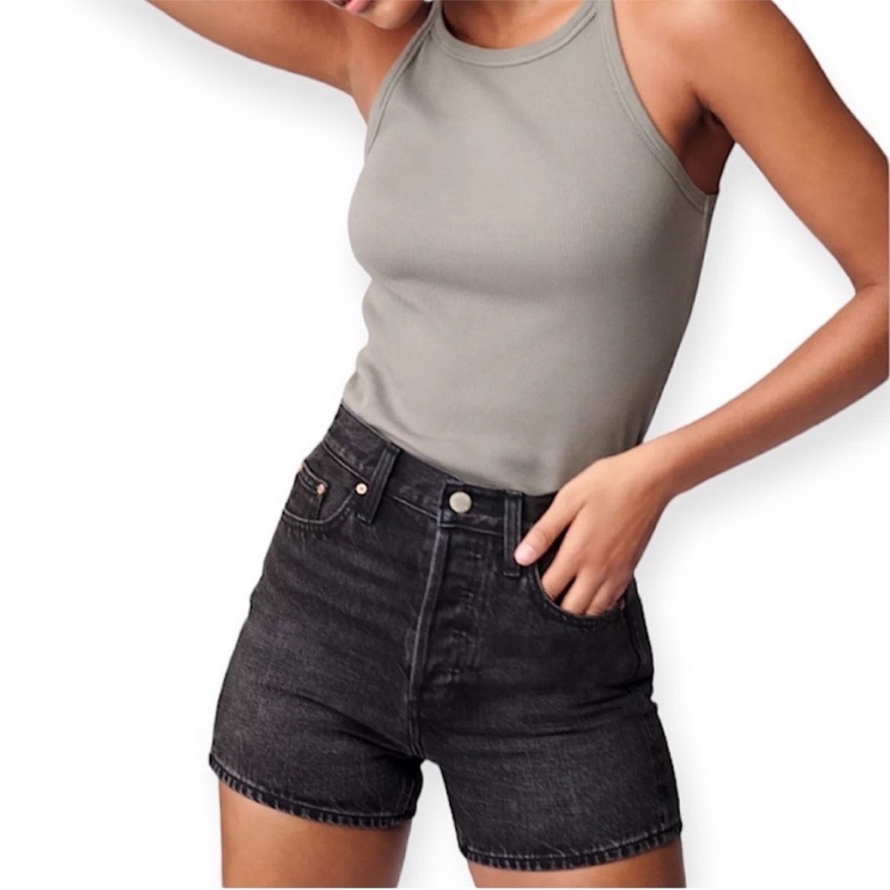 Denim Black Women's Shorts - Picture 2 of 9